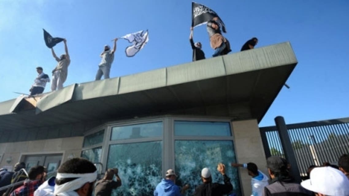 Tunisian protestors attack the U.S. embassy in Tunis on September 14th, 2013. (File Photo: AFP)