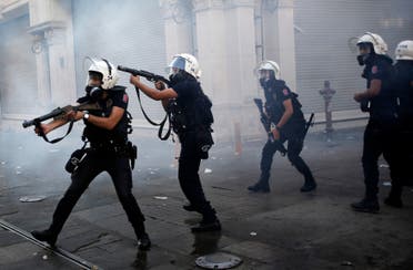 Riot police use tear gas to disperse the crowd during an anti-government protests at Taksim Square in central Istanbul May 31, 2013. (Reuters)