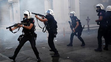 Riot police use tear gas to disperse the crowd during an anti-government protests at Taksim Square in central Istanbul May 31, 2013. (Reuters)