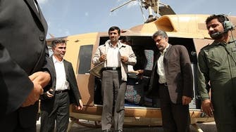 Iran’s Ahmadinejad unhurt in helicopter accident