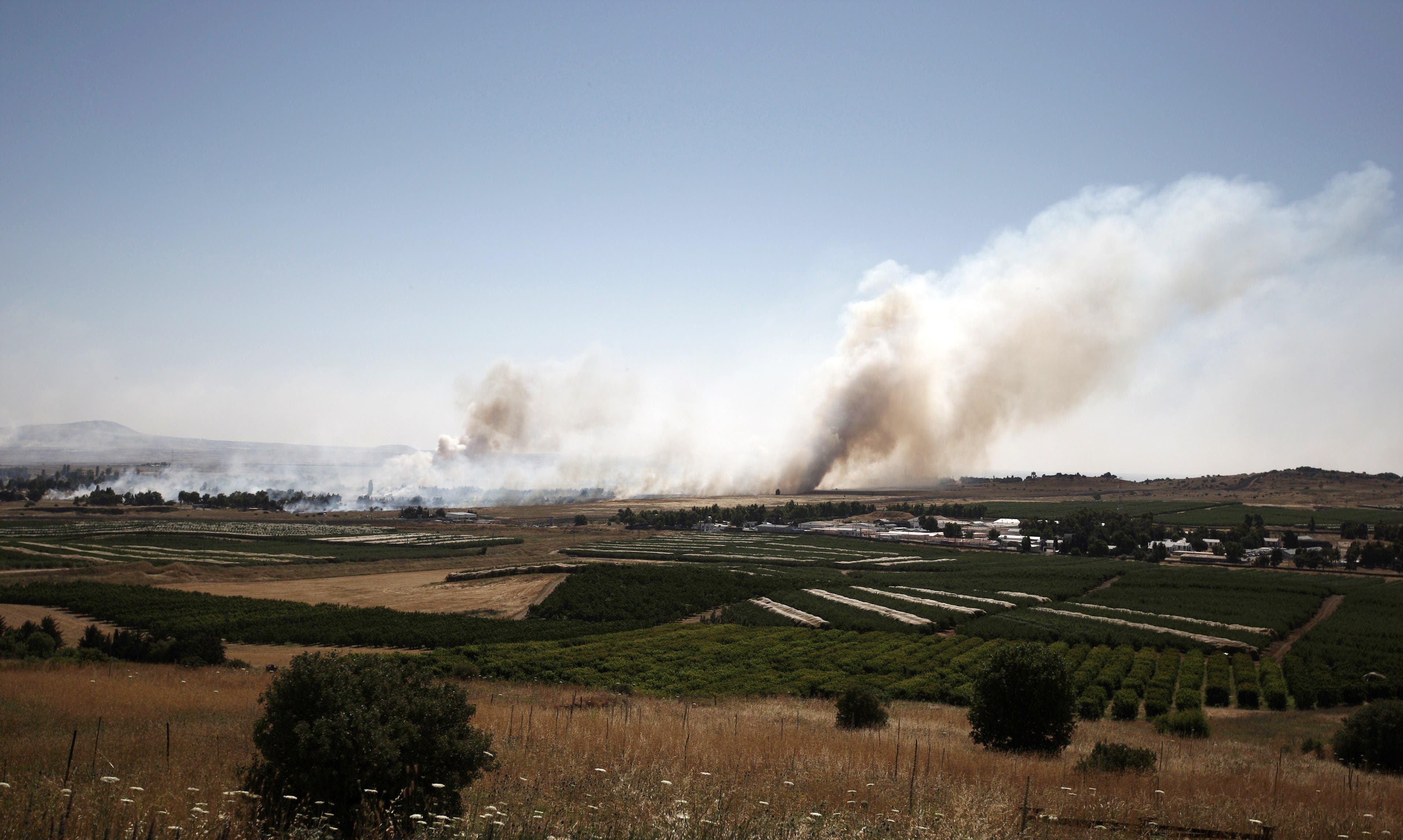 A picture taken on June 6, 2013 from the Israeli side along the Israel-Syria ceasefire line in the Golan Heights AFP