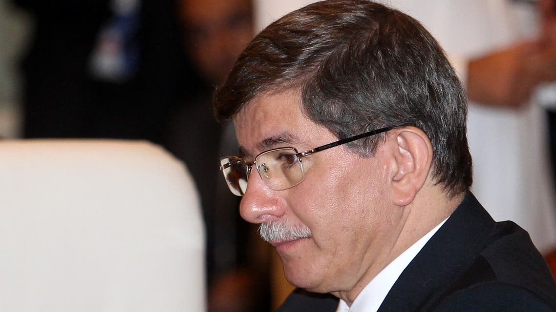 Turkish Foreign Minister Ahmet Davutoglu attends the "Friends of Syria" meeting in the Qatari capital Doha on June 22, 2013. (AFP)