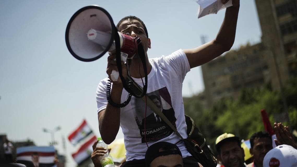Egyptian protestors on Cairo streets