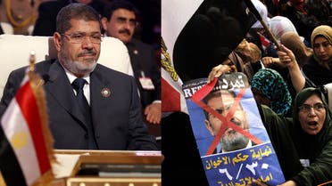 mursi and protest (AFP)