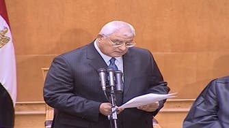 Egypt’s interim President Adli Mansour sworn in 