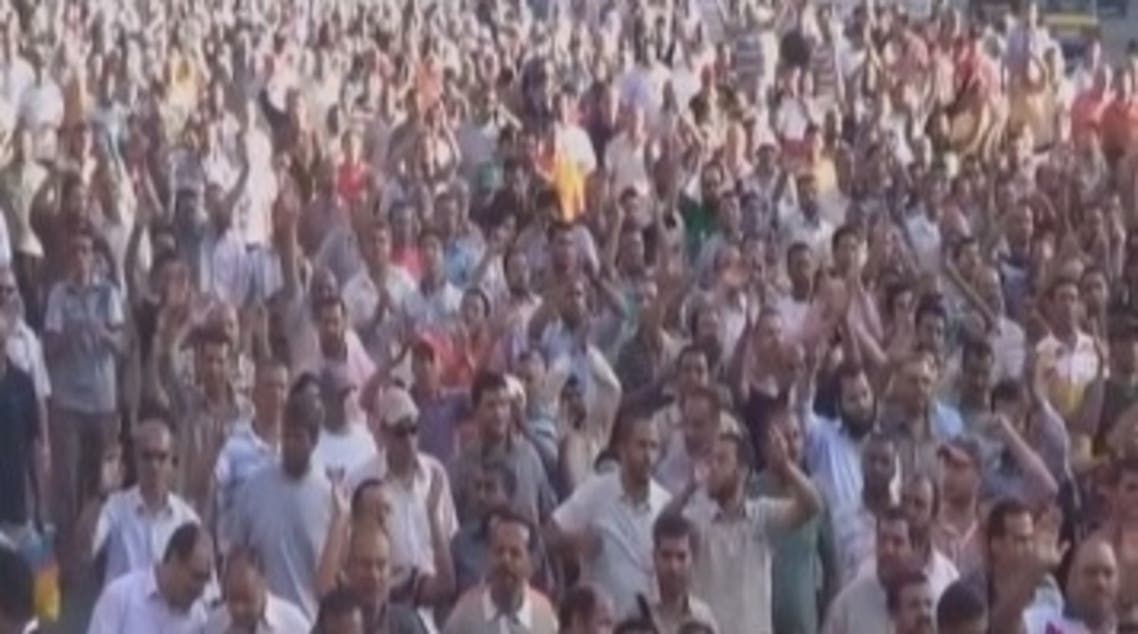 Thousands take to the streets of Alexandria and others in Ismailia calling for the return of ousted President Mohamed Mursi, saying they are willing to sacrifice themselves in the process. (Reuters)