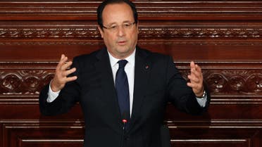 France's President Francois Hollande delivers a speech at the Constituent Assembly in Tunis July 5, 2013. (Reuters)