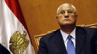 Adli Mansour, Egypt's chief justice and head of the Supreme Constitutional Court, attends his swearing in ceremony as the nation's interim president in Cairo July 4, 2013, a day after the army ousted Mohamed Mursi as head of state. (Reuters)