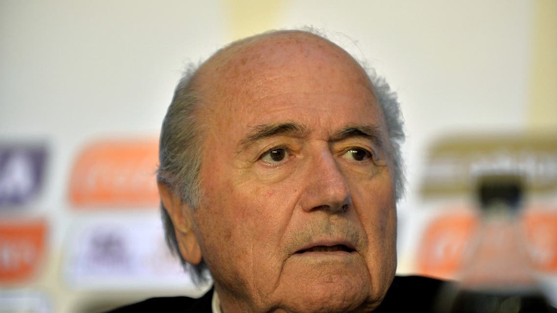 FIFA's president Joseph Blatter during a press conference on July 1, 2013 in Rio de Janeiro, Brazil 2013 after the end of the Confederations Cup Brazil 2013 football tournament final. (AFP)