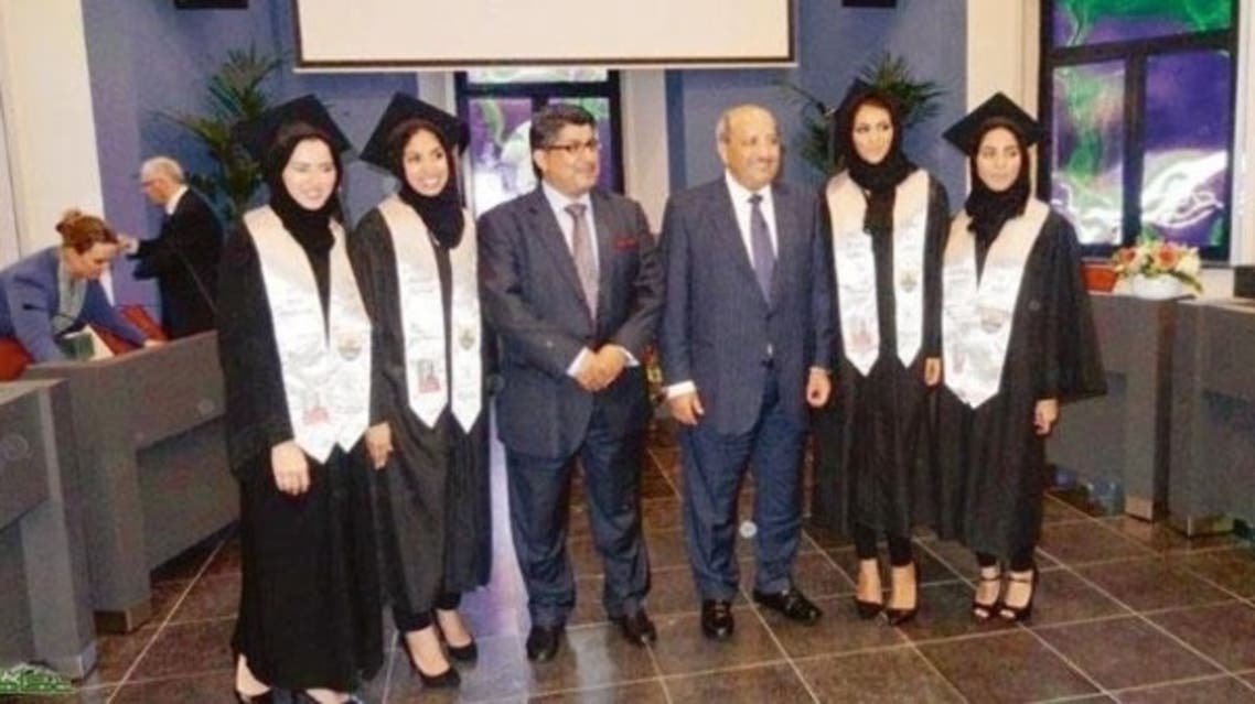 Four Saudi female medical students have become the first doctors to graduate as part of a Saudi scholarship programme at the University of Maastricht in the Netherlands. (Photo courtesy: Okaz newspaper)