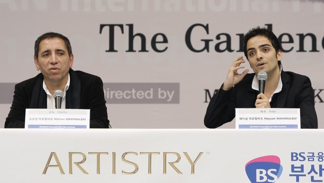 Director Mohsen Makhmalbaf and actor Maysam Makhmalbaf attend the 'Gardener' gala presentation and press conference at the Shinsegae Centumcity cultural hall during the 17th Busan International Film Festival (BIFF) (Photo courtesy: Getty Images)