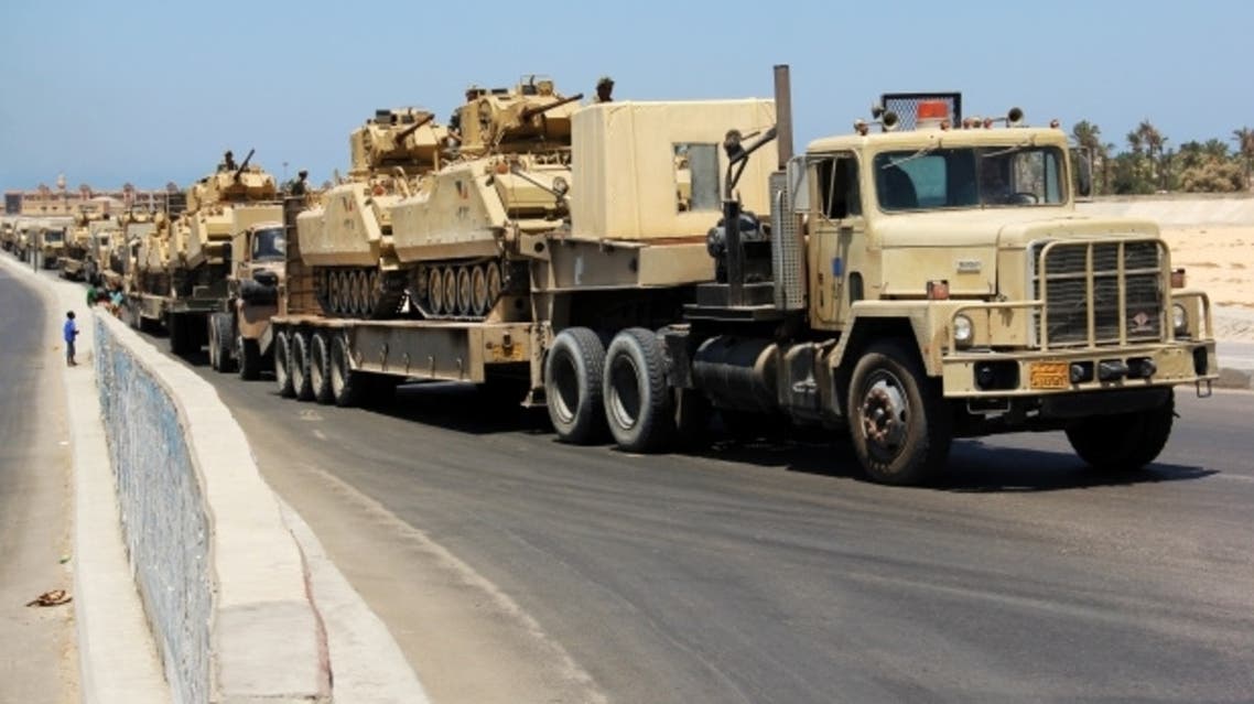 آليات تابعة للجيش المصري في سيناء