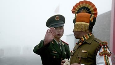 Indian-Chinese military confront each other
