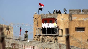 Egyptian soldiers guarding the Egypt-Gaza borders