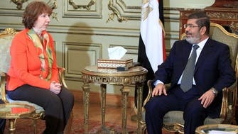 EU’s Ashton regrets not seeing Mursi, urges release 
