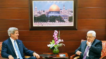 U.S. Secretary of State John Kerry (L) meets with Palestinian President Mahmoud Abbas at the Mukataa compound, in the West Bank city of Ramallah July 19, 2013. (Reuters)
