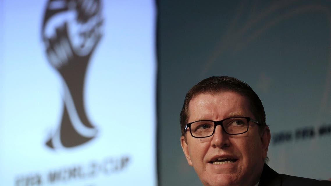 FIFA Marketing Director Thierry Weil attends a news conference in Sao Paulo, announcing the ticketing strategy for the 2014 World Cup soccer tournament, July 19, 2013. (Reuters)