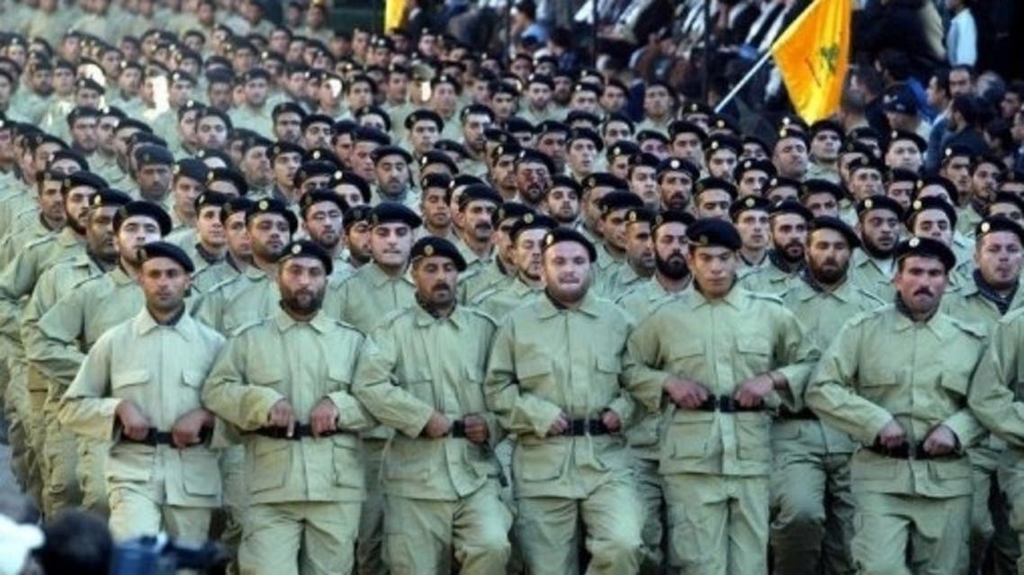 Hezbollah militants hold a rally in Baalbek, eastern Lebanon, on November 12, 2004 (AFP/File, Anwar Amro)