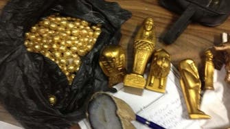 Egypt security forces recover ancient golden statues