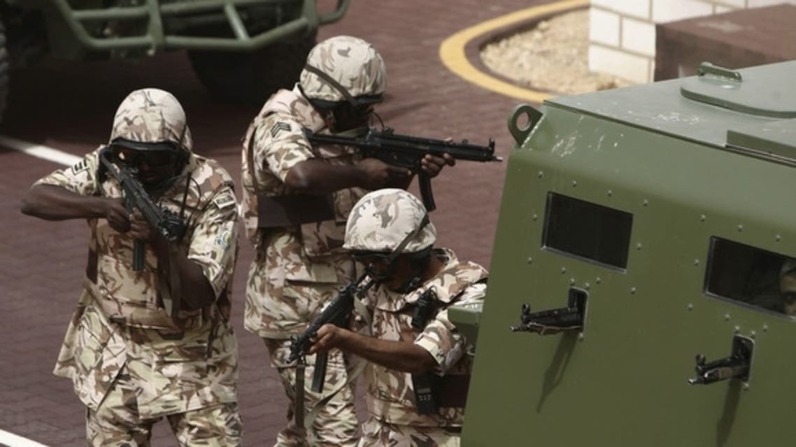 Graduating soldiers from the Saudi special forces' anti-terror unit demonstrate their skills though various simulations in Riyadh May 17, 2009. Read more: http://www.al-monitor.com/pulse/iw/contents/articles/security/01/06/riyadh-cell-of-16-terrorist-memb.html#ixzz2bY67GGcd