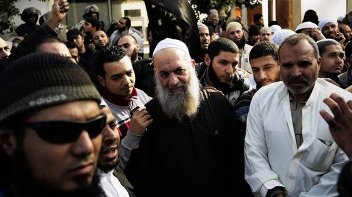 Mohammed Zawahiri, center, the brother of Al Qaeda leader Ayman Zawahiri, takes part in a Cairo demonstration in January. (Gianluigi Guercia, AFP/Getty Images)