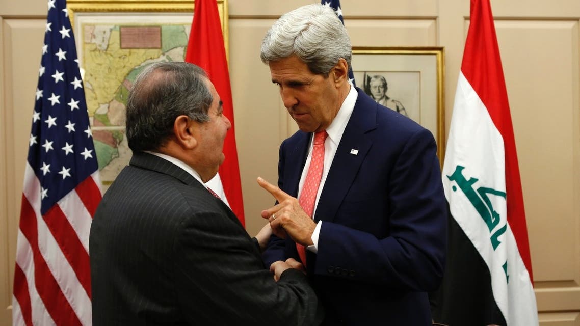 U.S. Secretary of State John Kerry speaks with Iraqi Foreign Minister Hoshyar Zebari earlier this week. (Reuters)