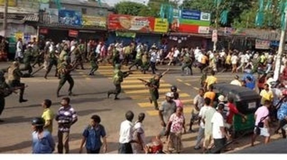 Sri Lanka contaminated water protest AFP