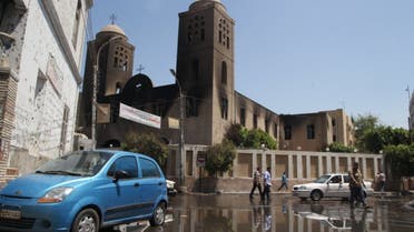 The damaged Prince Tadros Church August 15 (Reuters)