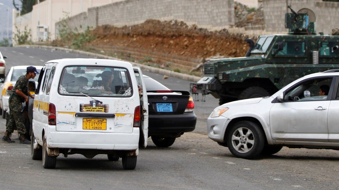 A policeman checks a car at a checkpoint at one of the entrances to the U.S. embassy in Sana'a, Yemen. (File Photo: Reuters)