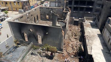 Burnt down Egypt church August 17 (Reuters)