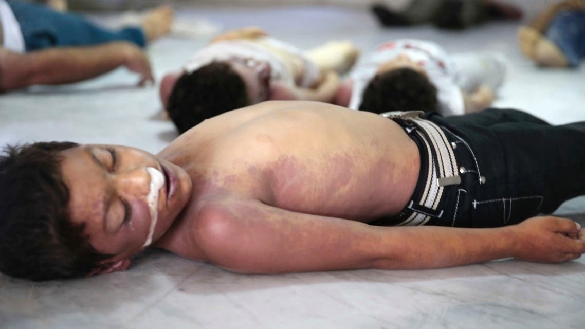 “Bodies of children whom activists say were killed by gas attack in the Ghouta area, in the eastern suburbs of Damascus August 21, 2013. (Reuters)