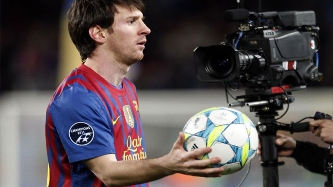 Lionel Messi will miss Barcelona’s Spanish league game at Malaga on Sunday while he recovers from a muscle injury in his left leg. (File photo: Reuters)