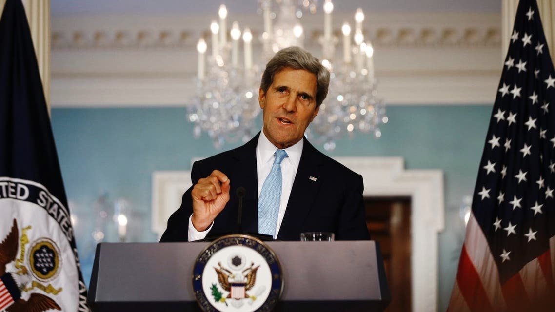 U.S. Secretary of State John Kerry speaks about the situation in Syria at the State Department in Washington, August 30, 2013. (Reuters)