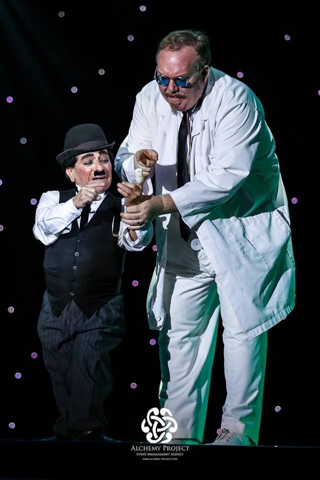 The Inventor managed to bring a miniature Charlie Chaplin toy to life, but his finger got hurt. (Photo courtesy: Alchemy Project)