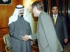 Khaled Almaeena, editor-in-chief of the Saudi Gazette, meets King Abdullah of Saudi Arabia. (Photo courtesy: Khaled Almaeena SPA)