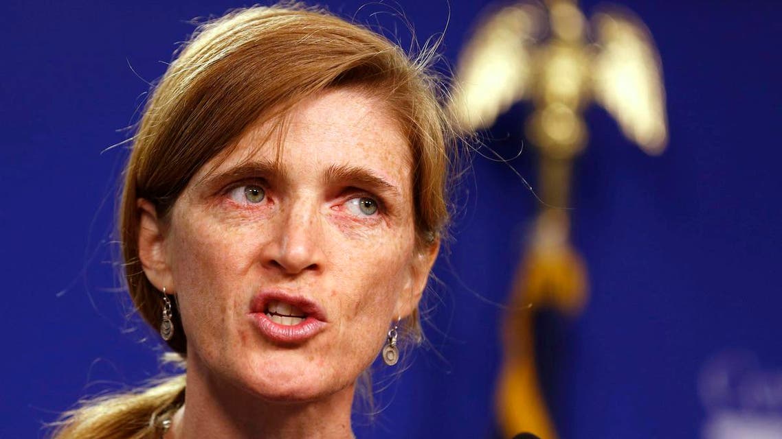 U.S. Ambassador to the United Nations Samantha Power speaks about the Syrian crisis at the Center for American Progress in Washington, September 6, 2013. (Reuters)
