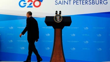 U.S. President Barack Obama departs a news conference at the G20 Summit in St. Petersburg September 6, 2013. (Reuters)