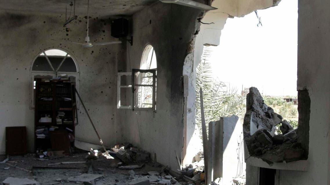 Debris is seen in a mosque damaged from assaults on militant targets by the Egyptian Army, in a village on the outskirts of Sheikh Zuweid, near the city of el-Arish in Egypt's Sinai Peninsula Sept. 10, 2013. (Reuters)