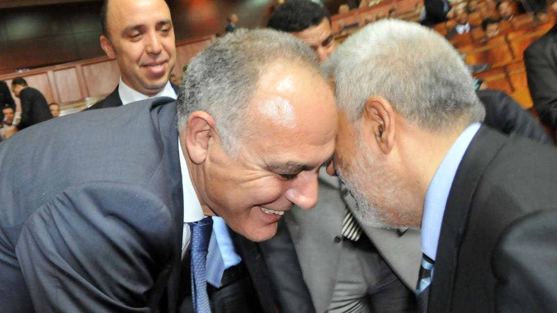 بن كيران رئيس الحكومة المغربية وصلاح الدين مزاور زعيم التجمع المعارض