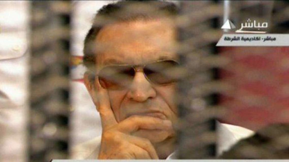 The former president faces charges including complicity in the deaths of some 850 people. (File photo: Egyptian TV/AFP)
