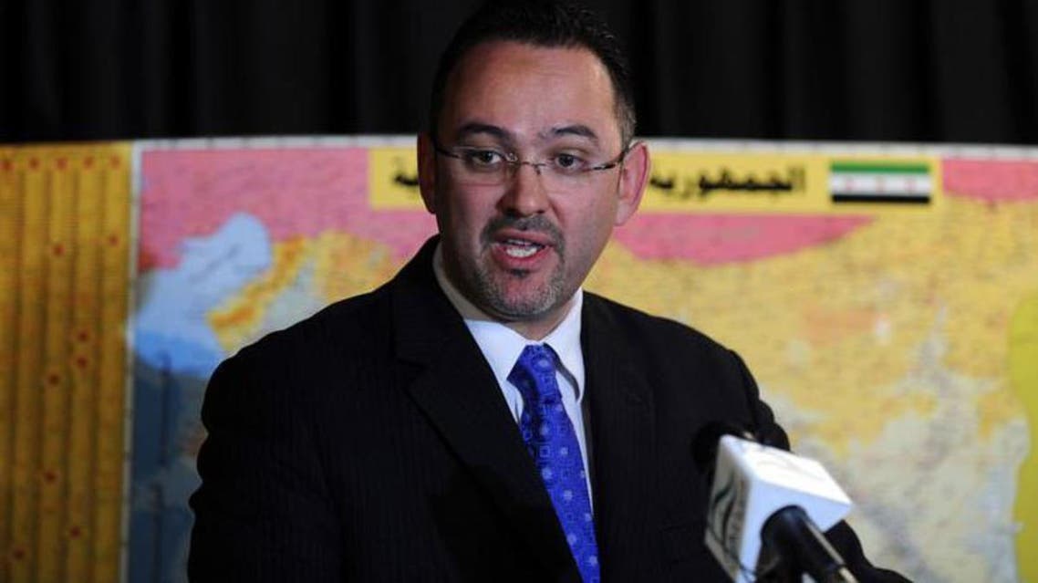 Syrian National Coalition spokesman Khaled Saleh speaks during a news conference in Istanbul September 3, 2013. reu