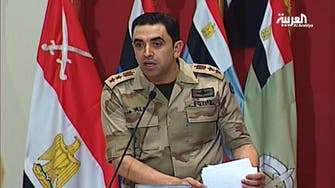 Egypt army seizes weapons stockpile in Sinai, says spokesman