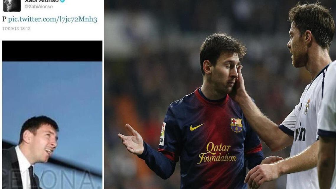 صورة لصدام سابق بين ميسي وألونسو وأخرى لحساب لاعب ريال مدريد ألونسو