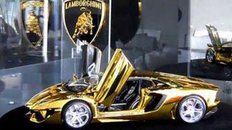 Mini-golden Lamborghini goes on display in Dubai
