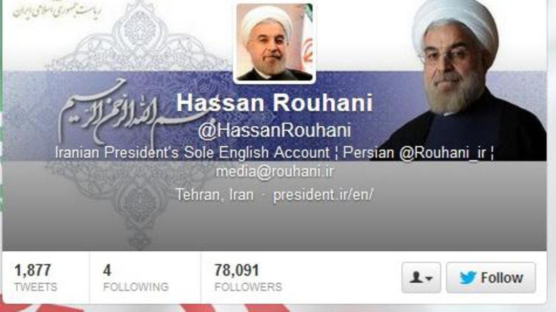 Rowhani’s account appeared on Twitter after his election this year. (Photo courtesy: Twitter)