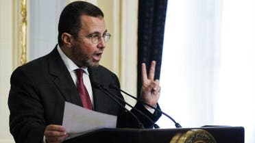 A file photo shows former Egyptian Prime Minister Hisham Qandil gestures during a press conference in Cairo, Egypt. (AFP) 