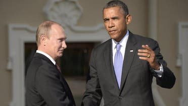 Vladimir Putin welcomes Barack Obama at the start of the G20 summit in Saint Petersburg last month. (AFP)