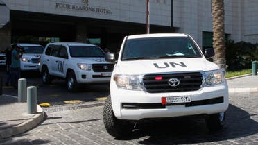 U.N. vehicles transport a team of United Nations chemical weapons experts in Damascus, September 30, 2013. (Reuters)