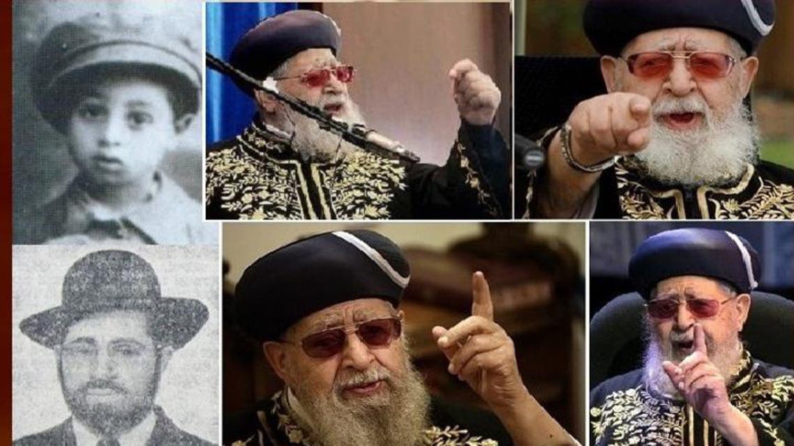 عوفاديا يوسف في لقطات متنوعة، بينها وهو بعمر 5 سنوات