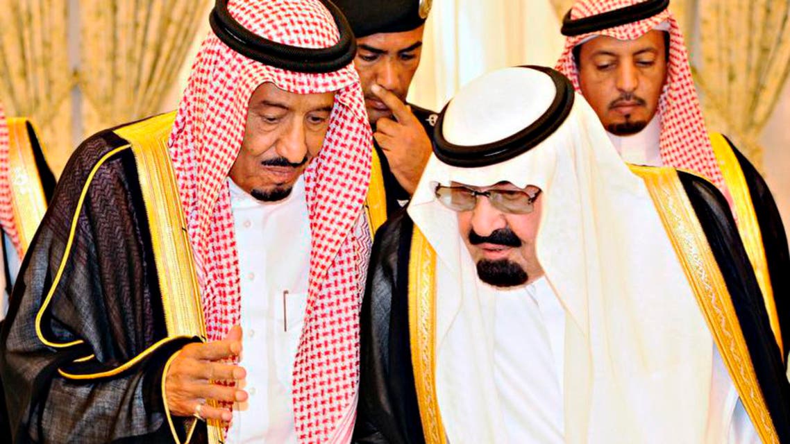 Saudi King Abdullah (R) talks with newly appointed Saudi Crown Prince Salman bin Abdel-Aziz in Taif, June 19, 2012. (Photo courtesy of SPA)
